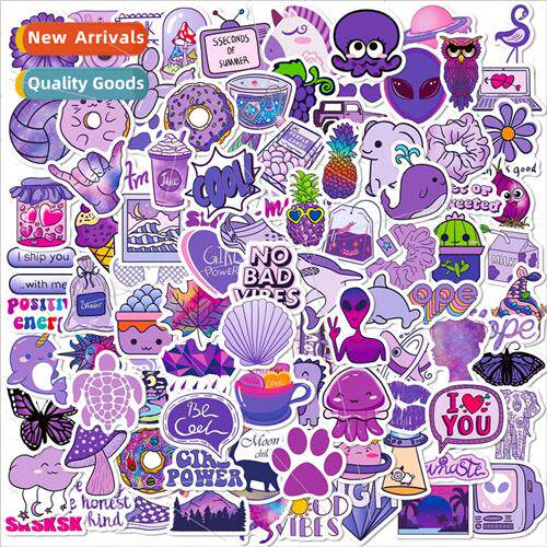 100 small size 4cm purple stickers small fresh girl departme