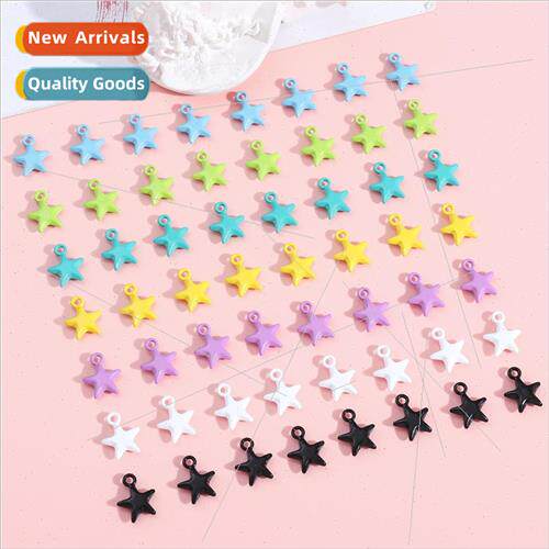 Fresh cute colorful alloy pentagram pendant DIY handmade hom