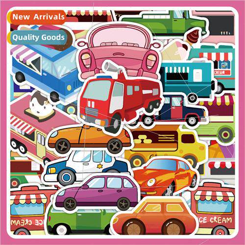 100 cartoon car graffiti stickers luggage notebook children