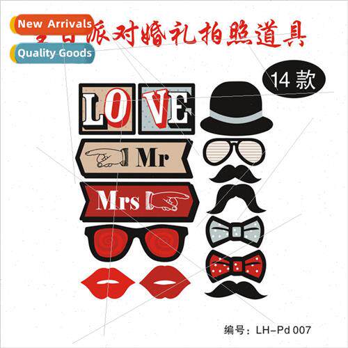 Set of 14 Wedding Wedding Birthday Party Photo Props Funny F
