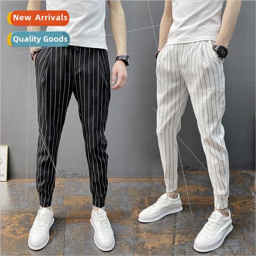 Spring and summer thin section of mens vertical stripes smal