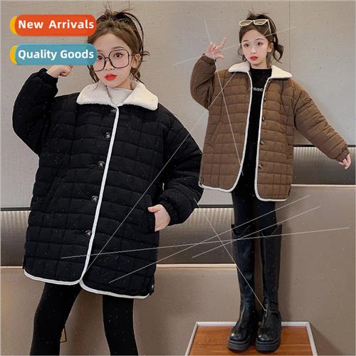 Girls jacket fall and winter 2023 new 适用eign- childrens pa