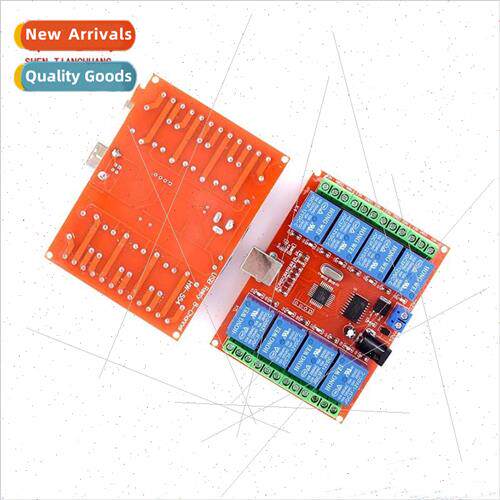 8-Way 12V Computer with USB Control Switch Drive- Relay Modu