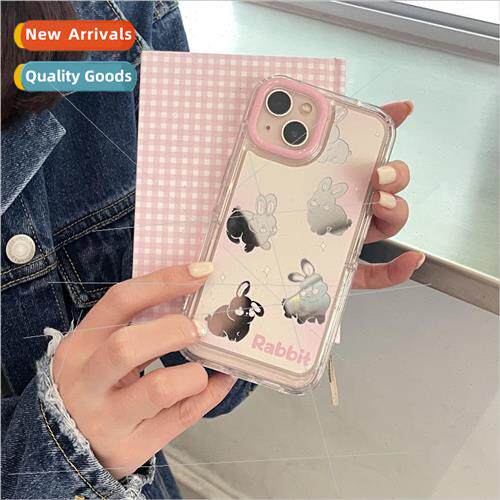 Ins Halo Pink Bunny 适用 iPhone 13/12 Stand 14Pro Max Phone