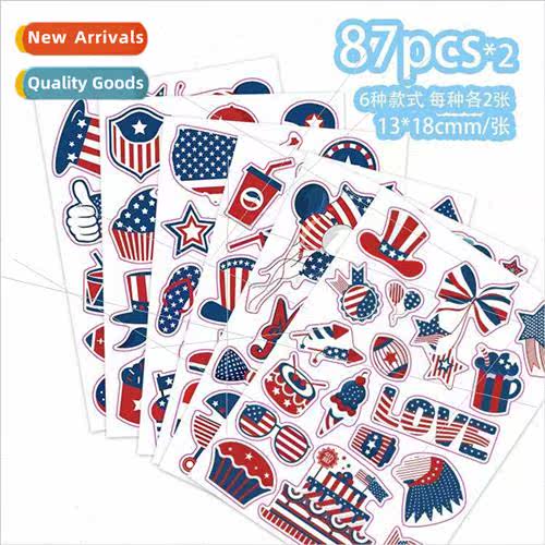 Independence Day Gnome Dwarf  Envelope Seal Stickers Party