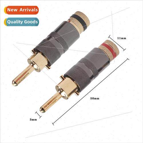 Gold-plated plugs 适用 speakers and amplifiers Pair of all-c