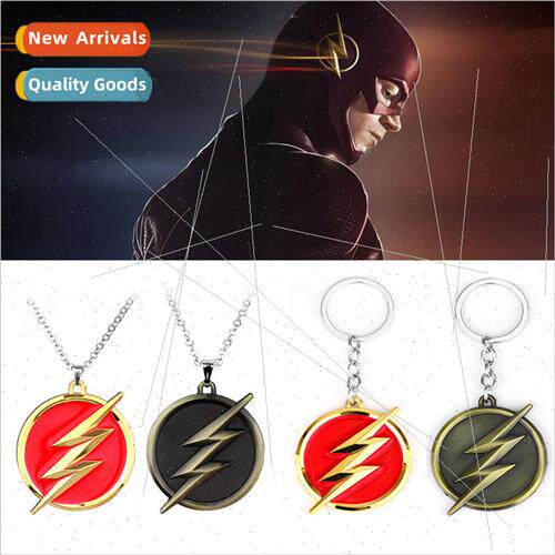 Comic book movie and  s The Flash Flash logo keychain pendan