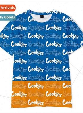 New cookies 3D digital printing mens T-shirt fashion nd casu