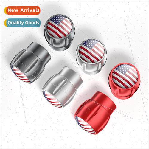 Car tire US flag valve cap aluminum alloy universal valve ca