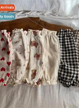 ins23 Korean  of the spring and summer baby printing flowers