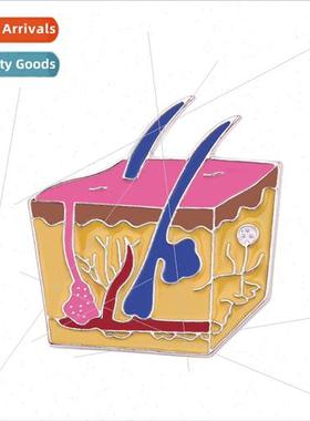 Personalized hair cartoon brooch capillary structure geometr