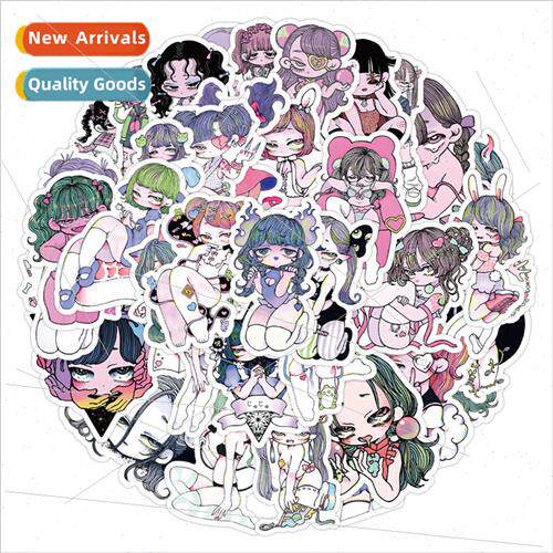 50 pcs of girls temptation series handbook sticker pack diy