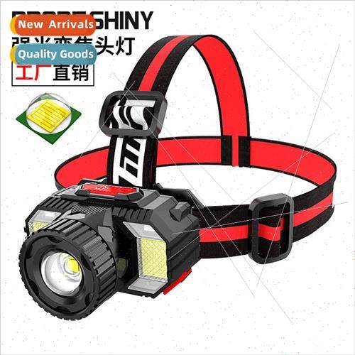 light new T6 bright headlamp telescopic zoom outdoor headwea