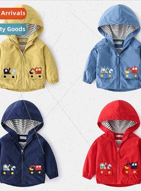 Boys spring cartoon jacket jacket 2021 new Korean  of the ch