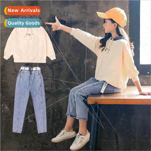 Girls Spring and Autumn Sweatshirt Fashionable Suit 2023 New