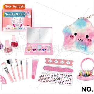 Childrens cosmetic toys girls mermaid bag home play makeup e