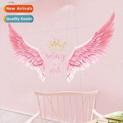 Pink big feather ins card taking pictures background wall de