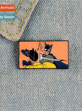 Hero character masked man to maintain peace brooch pin creat