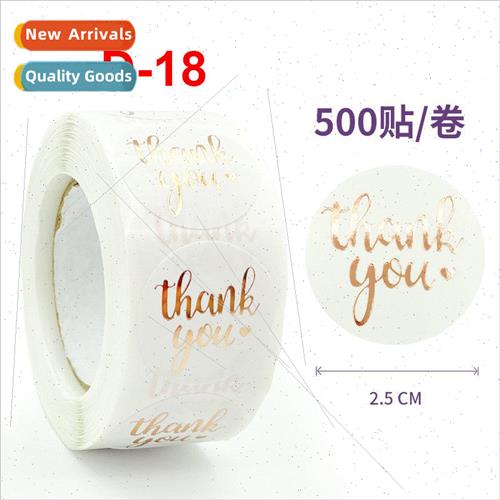 -adhesive labels rolls round hot stamping thank you stickers