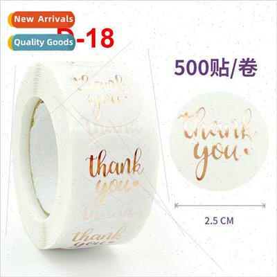 -adhesive labels rolls round hot stamping thank you stickers