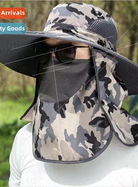 Color Blocking Protective Hat Sunscreen Face Protection Mosq