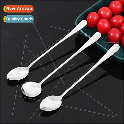 Stainless steel thickened western food spoon long round love
