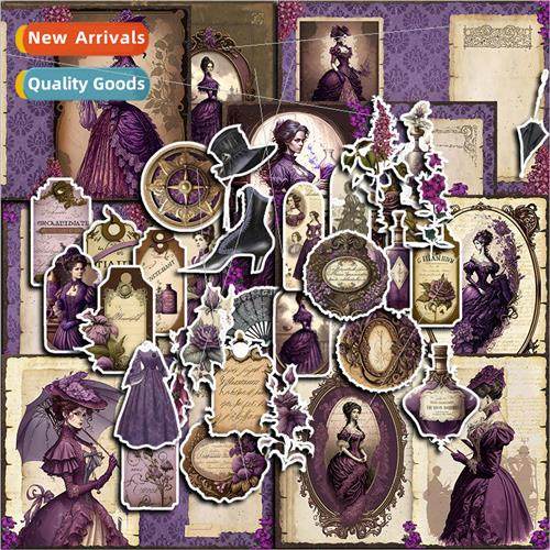 Character Pattern Handbook Stickers Victorian Material Paper