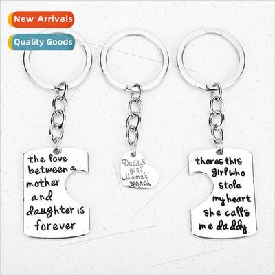 Jewelry daddy mother daughter mom dad daughter love patchwor