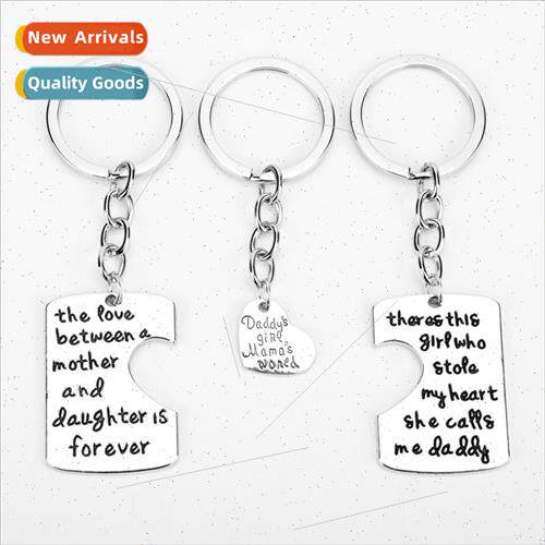 Jewelry daddy mother daughter mom dad daughter love patchwor