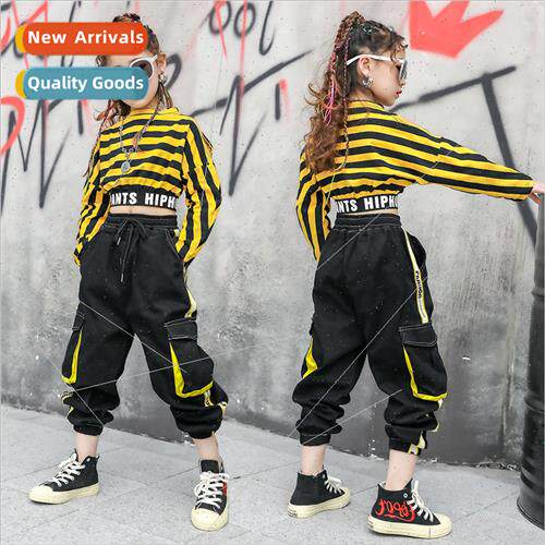 Girls suit 2023 fall  of 适用eign- hip-hop sports work pants