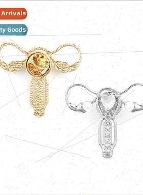 Human organ shape brooch mother womb shape brooch metal badg