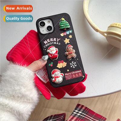 Cute three-dimensional Christmas tree gingerbread man 适用 i
