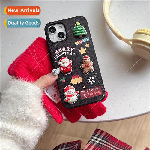Cute three-dimensional Christmas tree gingerbread man 适用 i