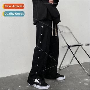sweat spring leg bunched loose Korean fall and mens Pants