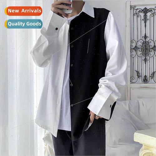 Half of the black and white shirt men set couple jacket loos