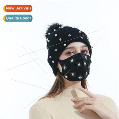 Fashionable wool ball decorative hat womens fall and winter