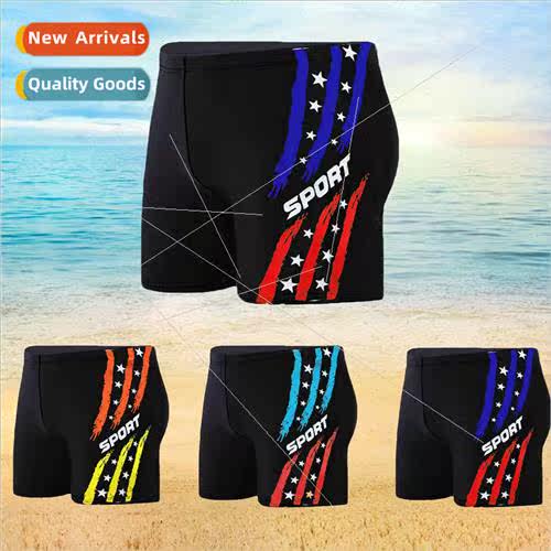 Summer new swim trunks men nylon adult flat pattern fashion
