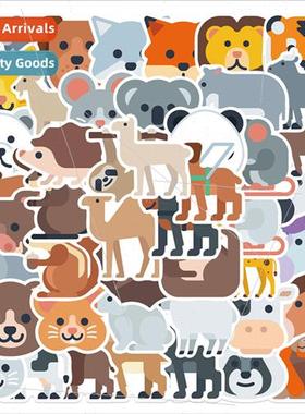 52 cartoon abstract animal stickers can be decorated luggage