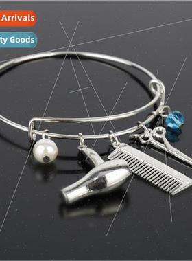 Wash cut blow bracelet creative hair dryer scissors comb pen