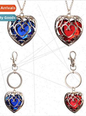 The Legend of Zelda Skeletonized Heart Crystal Necklace Acce