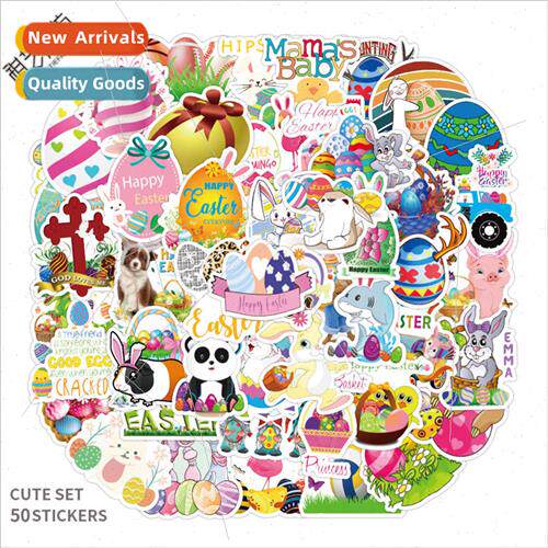 50 cartoon Easter Easter Eggs bunny stickers luggage door wi