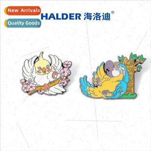Nature Education Parrot King Kong Xuan Feng Metal Badge Pet