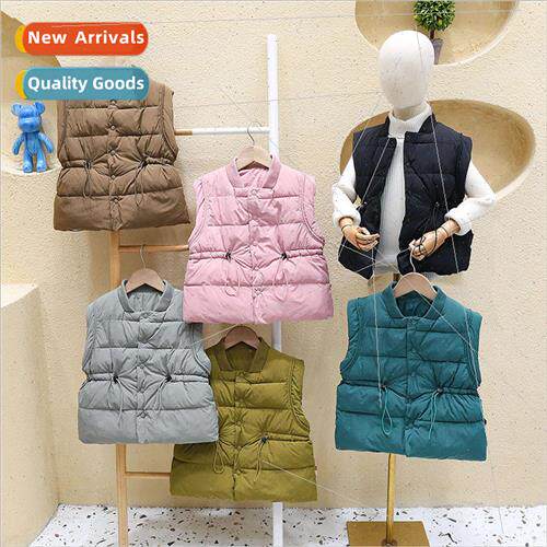 New Korean  of the girls vest jacket 2023 winter boys and gi
