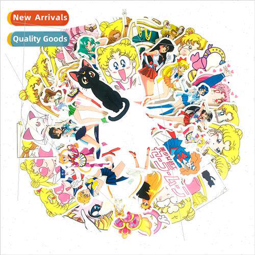 Water ice moon cartoon handbook waterproof stickers 40 Ameri