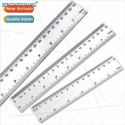Student learning stationery double scale 20/30cm transparent