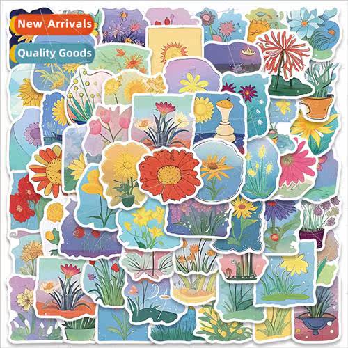 60 painting  cute little flowers cartoon graffiti stickers l