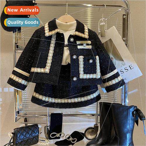 Girls 2023 fall and winter small perfume jacket half-body sk