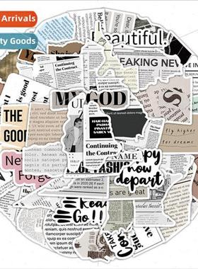 60 American ins newspaper  graffiti stickers decorative scoo
