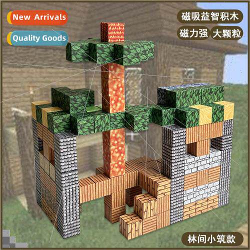 My world magnetic blocks assembled scene model boys decompre