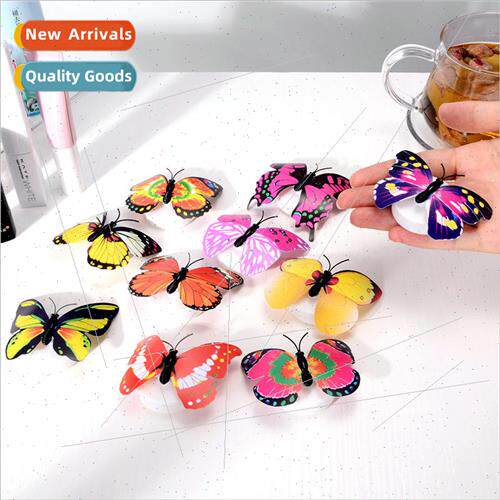 Stickable butterfly night light colorful LED bedroom baby ba